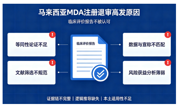 马来西亚 MDA 注册退审高发原因：临床评价报告不被认可